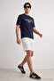 Navy Blue Regular/Normal Cut Printed Textured T-Shirt Tmnss26Ts00068 - 4