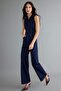 Koyu Mavi Orta Esnek Gömlek Yaka Denim Tulum TWOAW27TU00006 - 2