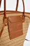 Camel Wicker Women's Maxi Shoulder Bag Takss26Oc00123 - 5