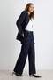 Koyu Mavi Orta Esnek Beli Aksesuar Detaylı Normal Bel Wide Leg Jeans TWOAW27JE00157 - 2
