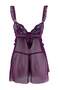 Plum Thin Straps Ruffle Detailed Ruched Tulle Knitted Fancy Nightgown/Babydoll Thmaw27Ll00016 - 7