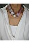 Floral Patterned Pearl Scarf Necklace (44 cm) - 3