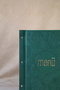A4 Leather Menu Folder - Embossed Patterned Restaurant & Cafe Menu Folder - Green - 2