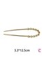 Twist Model French Pin Women's Gold Metal Bun Clip 12.5cm - Modern Stick Clip Hair Bun Stick - 2