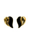 Grace Heart Black Gold Heart Earrings - 2