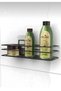 Black 3-Piece Bathroom Set - Adhesive Bathroom Organizer, Soap and Shampoo Holder - 6