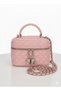 Powder Faux Leather Almira Women's Crossbody Bag Cream - 7