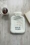 Hello Everyone Written Ribbon White Plush Hot Water Bag 1 Lt – Soft Cover, Long-Lasting Warmth - 6