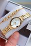 Premium Cutting Glass Women's Wristwatch Steel Band Japanese Mechanism Gift with Special Box Hmby2018C1 - 4