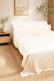 4 Seasons Muslin Double Pique 240-260 cm Cotton, Soft Textured, Sofa Throw & Bedspread