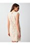Off-White 100% Cotton Round Neck Lace Detailed Knitted Blouse - 5