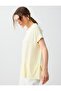 Light Yellow Relaxed Fit Round Neck Off Shoulder Knitted Blouse - 4