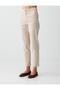 Stone Side Pocket High Waist Regular Leg Woven Trousers - 4