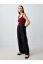 Black 100% Linen Regular Waist Long Trousers - 2