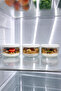 3-Piece Glass Storage Container Transparent Glass Jar with Lid for Kitchen and Refrigerator Use White 425 Cc - 4