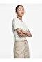 Short Sleeve Viscose Blend Boat Neck Waist Accent Crop T-Shirt - 2