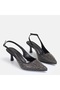 Rigel Large Size Women's Stoned Comfortable Sandals Shoes-Black - 3