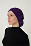 Purple Instant Turban Hijab with Bun, Suitable for Medical Use - 2