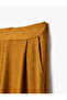 Pleat Detailed High Waist Pocket Wide Leg Fabric Trousers - 5