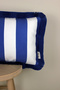 Cobalt blue Tasseled, Blue-White Stripe Pattern, Decorative 30X50 cm Rectangular Throw Pillow Cover - 3
