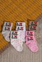 Pack of 5 Multi-Colored I Love Dad Printed Folded Heart Baby Socks - 2