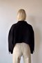 Women's Black Double Pocket Laser Cut Washed Crop Denim Jacket Bcdf- 235408 - 6