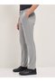 APETIA Light Grey Straight Fit Casual Trousers with Contrast Striped Waistband - 5