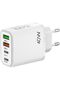 EU Travel Charger,Fast Charging,2 USB C & 2 USB A Ports,for iPhone/Samsung - 3
