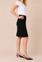 High Waist Denim Skirt for Women – Midi Length Denim Skirt with Back Slit, Casual & Office Stylish - 7