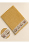 4-Piece Fiore Hand and Face Towel Set 100% Cotton Certified |   Striped Cream and Floral Mustard Towel Set - 5