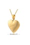 Gold Color Heart Patterned Women's Memory Necklace 316L Stainless Steel Gift - 5