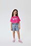 Re-Done Girls' 100% Cotton Jean Shorts Denim