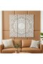 Wooden Wall Panel White – Large Wall Panel 3D Wall Panels | Wood Panels For Wall Home Decor Wall Panels | Wooden Wall Decor Wall Panels For Interior Wall Decor | Wood Wall Panel 120x120