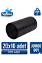 Thick Garbage Bags 10 Pieces 500 Gr X 20 Rolls Black Garbage Bags 80X110 cm Jumbo Industrial Garbage Bags - 5