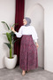 Asymmetrical Cut Ethnic Pattern Lined Tulle Hijab Skirt - 4