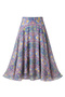 Valerie Chiffon Flared Lined Long Skirt Women's Magenta