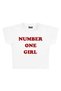 Number One Girl Printed Crop Baby Tee T-Shirt