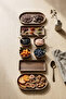 Set of 8 Wooden-Look Breakfast Serving Set - Serving Plates and Bowls, Decorative Plate Set - 3