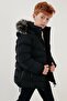 Plush Lined Faux Fur Collar Removable Hooded Winter Coat Boy's Coat 5761906 - 2