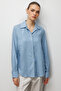 Women's Relaxed Fit Classic Collar Linen Woven Long Sleeve Shirt Blouse 26Yekl02026