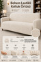 Boucle Bohemian Elasticated 3-Seater Sofa Cover Non-Slip Stretchable and Washable Sofa Slipcover - 2