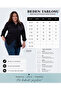 Plus Size Women's Mustard Stitched Spain Denim Black Trousers - 3