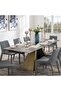 Metal Extendable Dining Table Grey - 3