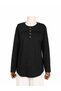 Women's Lycra Mid-Age and Above Four Seasons Mother's Combed Cotton Blouse New Season Striped Stripe Button Detail - 7