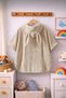 Outlet 100% Cotton Girls' and Boys' Sea, Beach, Pool, Bath Towel Poncho 1-4 Years Old with Ears / Beige - 2