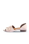 Shoes Gray Leather Women's Sandals 01Wn5100 - 3