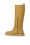 Yellow Leather Women's Flat Boots 01Wv9705 - 4