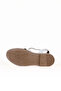White Leather Women's Flat Sandals 01We2803 - 5
