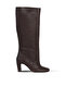Hazelnut Leather Women's Heeled Boots 39Wc2958