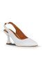 White Leather Women's Heeled Shoes 01Wa1400 - 3